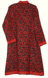 Kashmiri Woolen Coat Black, Red Embroidery #AO-153