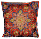 Crewel Silk Embroidered Cushion Cover, Multicolor #CW2008