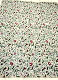 Silk Crewel Embroidered Bedspread Duvet Set Jacobean Beige, Multicolor #TML7302